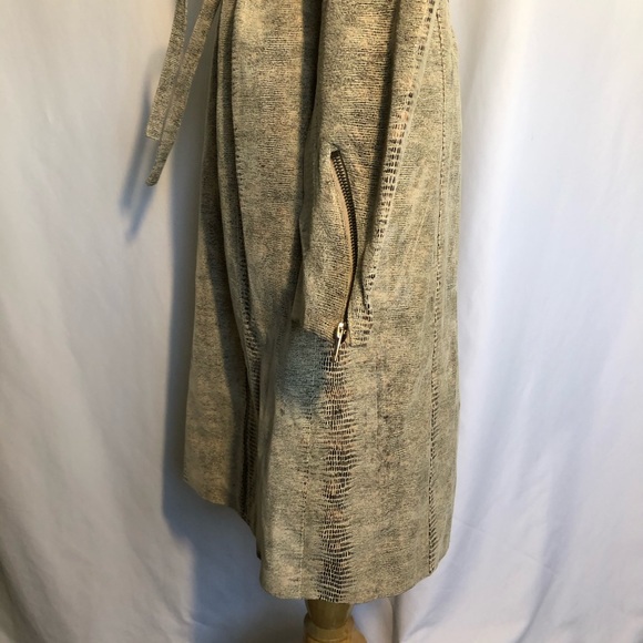 Lucid, Ltd. Leather Reptile Trench Coat - Picture 7 of 16